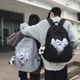 Backpack Teen Funny Ghost Female High School College Boys Laptop Bag Cute Girls Schoolbag Waterproof Book