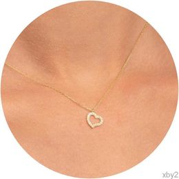 Pendant Necklaces Icetop Exquisite Womens Gold Necklace 14K Gold PlatedPlatinum Cute Heart Necklace Handmade Disc Bee Necklace Adjustable Gold Necklace Womens Fa