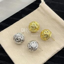 Designer 18K Gold Plated Earrings Fashion Jewellery Retro Copper Women Earrings Studs With Gift Box Package