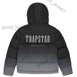 Men's designer Jackets Trapstar London Decoded Hooded Puffer 2.0 Gradient Black Jacket Men Embroidered Thermal Hoodie Winter trapstar coat 5 V3DS