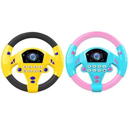 Baby Music Sound Toys Simulate Driving Car Copilot Steering Wheel Eletric Baby Toys with Sound Kids Musical Educational Stroller Driving Vocal Toys 231214