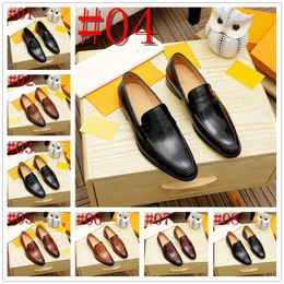 24Model top quality Designer Mens Loafers Business Luxury Dress Shoes Wedding Banquet Suit Italy Designer Leather Shoes Genuine Leather Pointed Toe