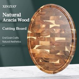 Chopping Blocks XINZUO Board Acacia Wood End Grain Cutting Boards Butcher Block Meat Thick 231215