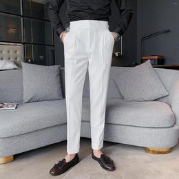 Men's Pants Autumn Cropped Straight Tube Loose Tie Up Casual Suit Drape Feel And Trousers Sweatpants Outdoor