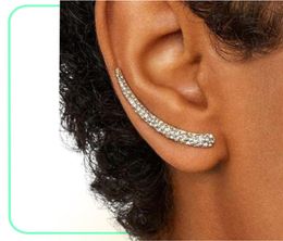 Stud Fashion Long Ear Crawlers Earrings For Women Female Pave Cz Climber Elegant Jewelry75606247617825