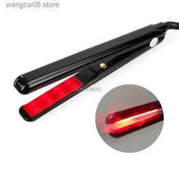 Hair Curlers Straighteners Hot Sale Ultrasonic Infrared Hair Care Iron Recovers The Damaged Hair LCD Display Hair Treatment Styler Cold Iron Straightener T231216