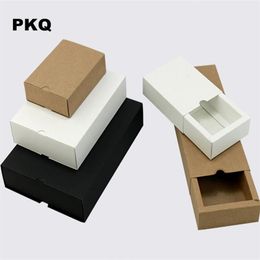 Gift Wrap wedding party Favours present box white small kraft box for soap Jewellery DIY drawer paper packaging 50pcs259l