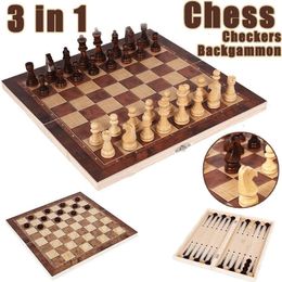 Chess Games Chess set board 24-39cm adult children gift family game chess solid wood chess pieces traditional classic handmade 231215