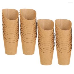 Disposable Cups Straws French Fry Snack Paper Food Holder Containers Charcuterie Holders Popcorn Black Supplies Compact Fries Use Daily