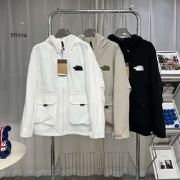 Face Jacket Mens Designer Hoodie Tech Nylon Waterproof Zipper Jackets High Quality Lightweight Outdoor Sports Coats CHD2309083 Sky