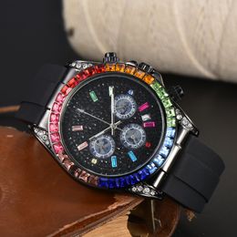 2023 relogio masculino men diamond watches Top brand luxury Fashion leisure stainless steel men's watch quartz watch clock men's watch