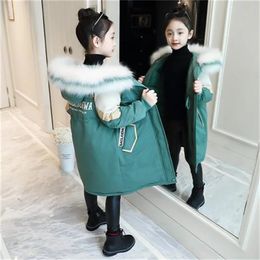 Jackets Children Winter Down Cotton Jacket 2023 Fashion Girl Clothing Kids Clothes Thicken warm Parka Hooded Snowsuit Outerwear Coat 231216