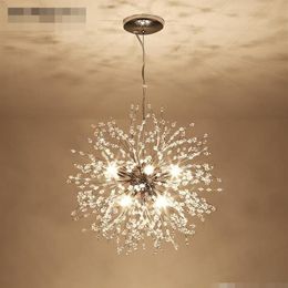 Modern Chandelier Lights Crystal Chandeliers Lighting Fixtures Chain Hanging Pendant Lamps for Stairs Loft Light Fixtures252U