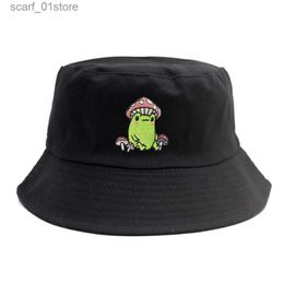 Wide Brim Hats Bucket Hats shroom Frog Bucket Hats Kaii Knitting Hip Hop Panama C for Boys Girls Travel Sunscreen Cs Camping Casual Summer Sun HatsL231216