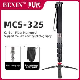Holders BEXIN MCS325 Light Professional Carbon Fibre Portable Travel Monopod Bracket Can Stand w Tripod Ballhead for Digital SLR Camera
