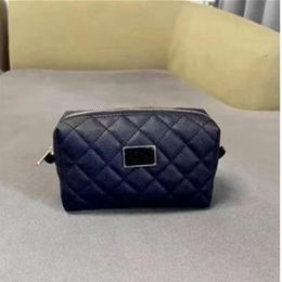 Fashion makeup bag Classic quilted black color cosmetic case vintage party clutch bag312v