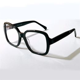 Women Square Eyeglasses Glasses Black & Gold Frame Transparent Lens Optical Glasses Frames Eyewear with Box224L