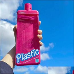 Water Bottles Fashion Urban Sports Bottle 500Ml Water Cup Outdoor Fitness Flat Eco-Friendly Antibacterial Drop Delivery Home Garden Ki Dh9Zd