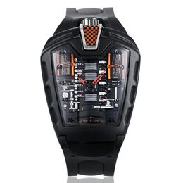 Wristwatches Poisonous Sports Car Concept Racing Mechanical Style Six-cylinder Engine Compartment Creative Watch Men's Trend F194o