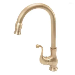 Bathroom Sink Faucets Antique Brass Faucet Single Handle Kitchen Anti Slide For Business Use