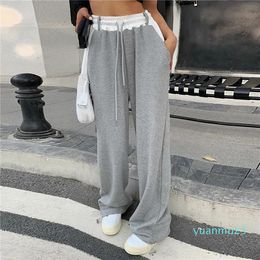 Yoga Outfits Fashion Casual Loose Retro Summer Thin Sports Pants Women's Elastic High Waist Retro Trousers Women's Wide Leg Sports Pants