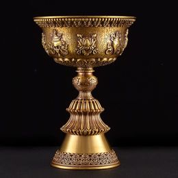 Candle Holders Embossed Buddhist Brass Candle Cup Flower Bronze Candlestick Tibetan Tantric Wedding Lamp Holde Home Altars Desktop Decorative 231215