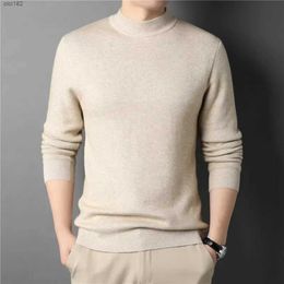 Men's s Jackets 2023 Brand Cashmere Sweater Half Turtleneck Men Sweaters Knit Pullovers For male Youth Slim Knitwear Man 231122OQML