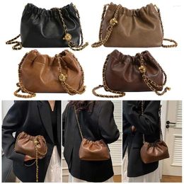 Evening Bags Women Chain Shoulder Bag PU Leather Crossbody Tote Versatile Messenger Satchel Sling Girl Stylish Purse
