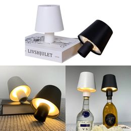 Novelty Items LED Bottle Lamp Head USB Charging Waterproof Night Light Mushroom Lamp Easy Installation Dimmable for Clubs Bars Decoration 231216