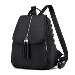 School Bags 2024 Backpack Women Hiking Black Waterproof Oxford Cloth Fashion Casual Cute Light Girl