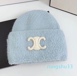 Brand Bonnet Autumn Knitted Wool Cap For Women Letter Soft Skull Caps Mask Fringe Beanies Hats