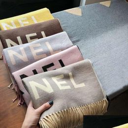 Scarves Designer Winter Poncho Shawl Cashmere C Scarf For Women Fashion Pashmina Wraps Thick Warm Female Blanket Gift Drop Delivery Ac Dhssy