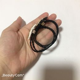 3 5X2 5CM Good quality fashion black and white rubber bands C hair ring detachable double layer head rope for ladies collection Je197c