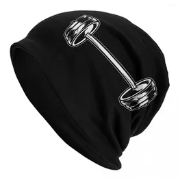 Berets Gym Workout Barbell Skullies Beanies Hat Fitness Hip Hop Men Women Ski Cap Warm Multifunction Bonnet Knit