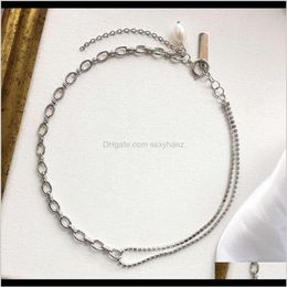 Pendant Necklaces & Jewelry Pendants Justine Clenquet Necklace Fashion Designer Gold And Sier Two Color Diamond Metal Mosa3237