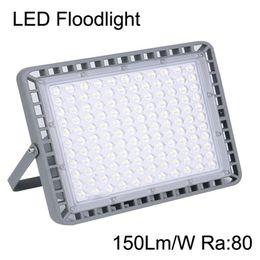 Ultra-Thin LED FloodLights 400W 300W 200W 100W 150Lm W Ra80 Spotlight AC85-265V Floodlights for Outdoor Garden crestech249C