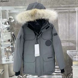 Designer Winter Down Jacket Men Women Fashion Trend Fur Parkas Lovers Thickened Warmth Feather Waterproof Warm Outdoor Coat Black 3xdx