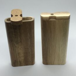 Wood Dugout One Hitter Pipe Storage Box Case Portable Innovative Design Protective Case For Cigarette Smoking Pipe Tool