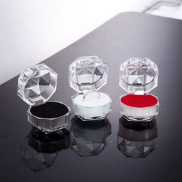 20pcs Rings Box Jewelry clear Acrylic wedding gift ring stud dust plug240C