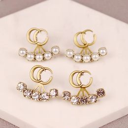 Fashion 2-in-1 earrings designer for women fashion pearl agate earrings Valentine's Day bride gift earrings high version jewelry.