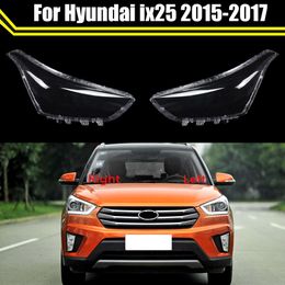 Transparent Light Case for Hyundai Ix25 2015 2016 2017 Car Front Headlight Lens Cover Headlamp Lampshade Glass Lamp Shell Caps