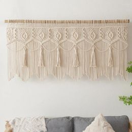 Tapestries Macrema Wall Hanging Tapetry Handmade Cotton Tassel Pendant Tapestry Bedside Bohemia Living Room