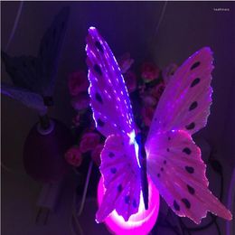 Night Lights Luminous Romantic LED Light Butterfly Shaped Desk Lamp Home Holiday Party Bedroom Decorative Gift US EU Plug253Y