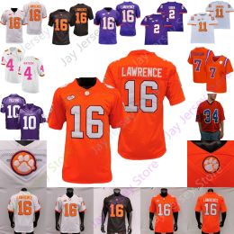 Clemson Tigers Football Jersey NCAA College Hunter Renfrow Travis Etienne Jr. Tee Higgins Deandre Hopkins C.J. Spiller Steve Fuller Isaiah S 66