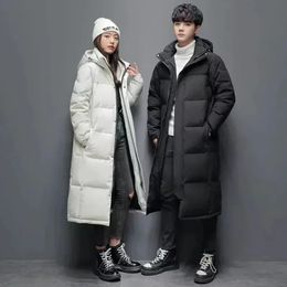 Men's Down Parkas -20°C Down Jacket Men Long Jackets Winter Warm Lightweight White Duck Down Coats Men Streetwear Overcoats Women Clothing 231216