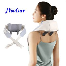 Massaging Neck Pillowws JYouCare shoulder massager Heating muscle kneading shiatsu shawl Cervical back body Massage instrument relaxation treatment 231215