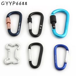 Carabiners 10-100pcs 6 Size Rock Climbing Carabiner Professional Mountaineering D Shape Screw Gate Lock Buckle Carabiners 231215