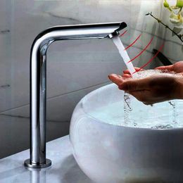 Bathroom Sink Faucets Smart Sensor Induction Control 220V Voltage Washbasin FaucetSensor Faucet Basin Automatic