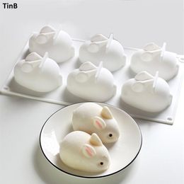 3D Rabbit Easter Bunny Silicone Mould Mousse Dessert Mould Cake Decorating Tools Jelly Baking Candy Chocolate Ice Cream Mould 210225266e
