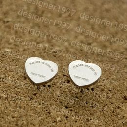 designer gold heart earring women rose Stud couple Flannel bag Stainless steel 10mm Thick Piercing Jewellery gifts woman Accessories wholesale for gift